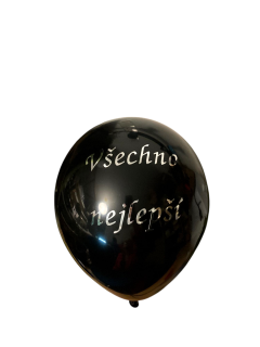 Vlastní polep na balónky stříbrný