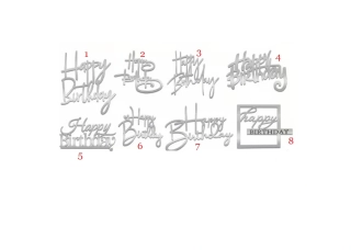 Zápichy do dortu - Happy birthday černé