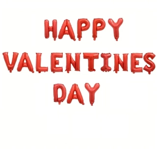 Fóliový balónek HAPPY VALENTNES DAY – červený